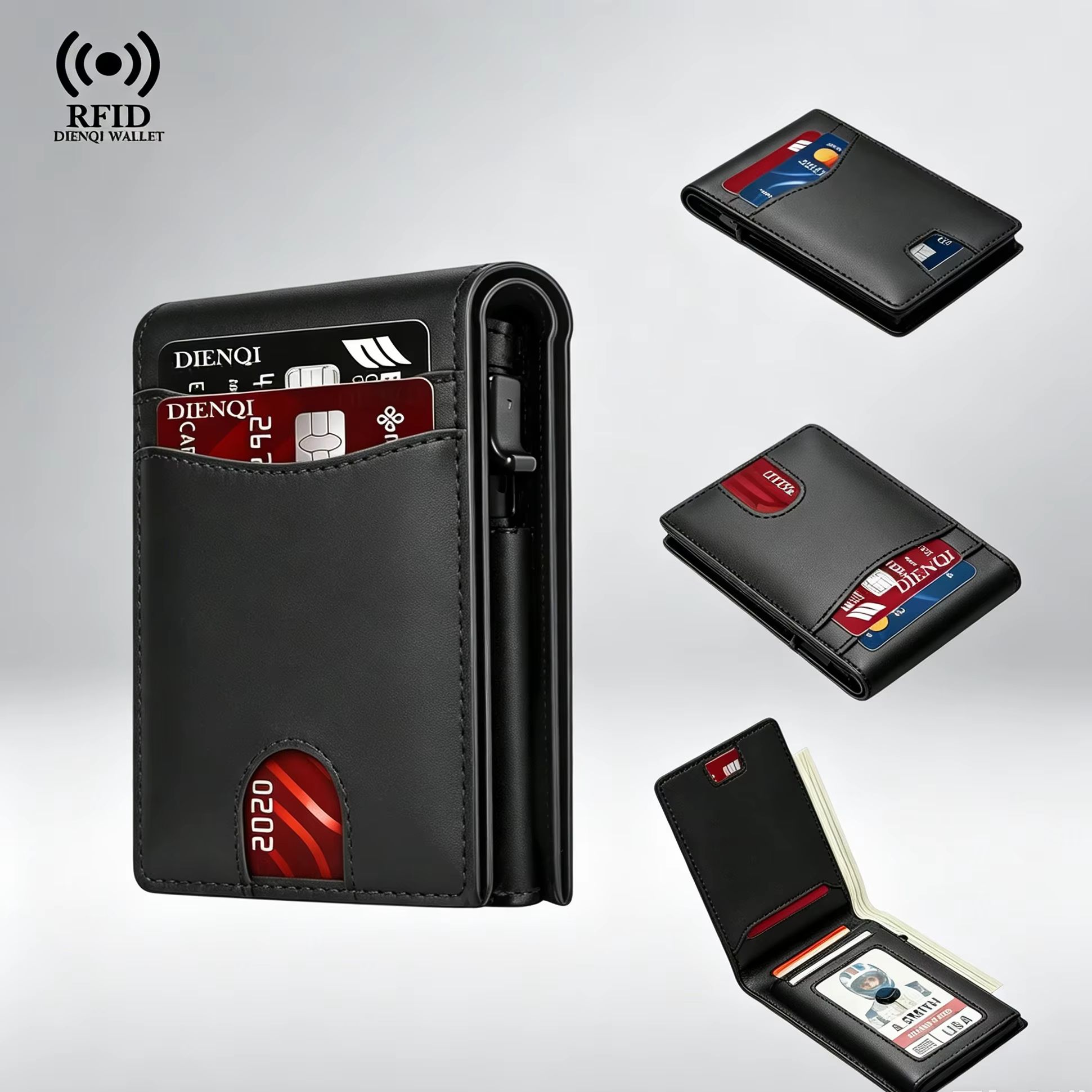Passport Holder Rfid - Элегантный мужской кошелек-портмоне для кредитных карт