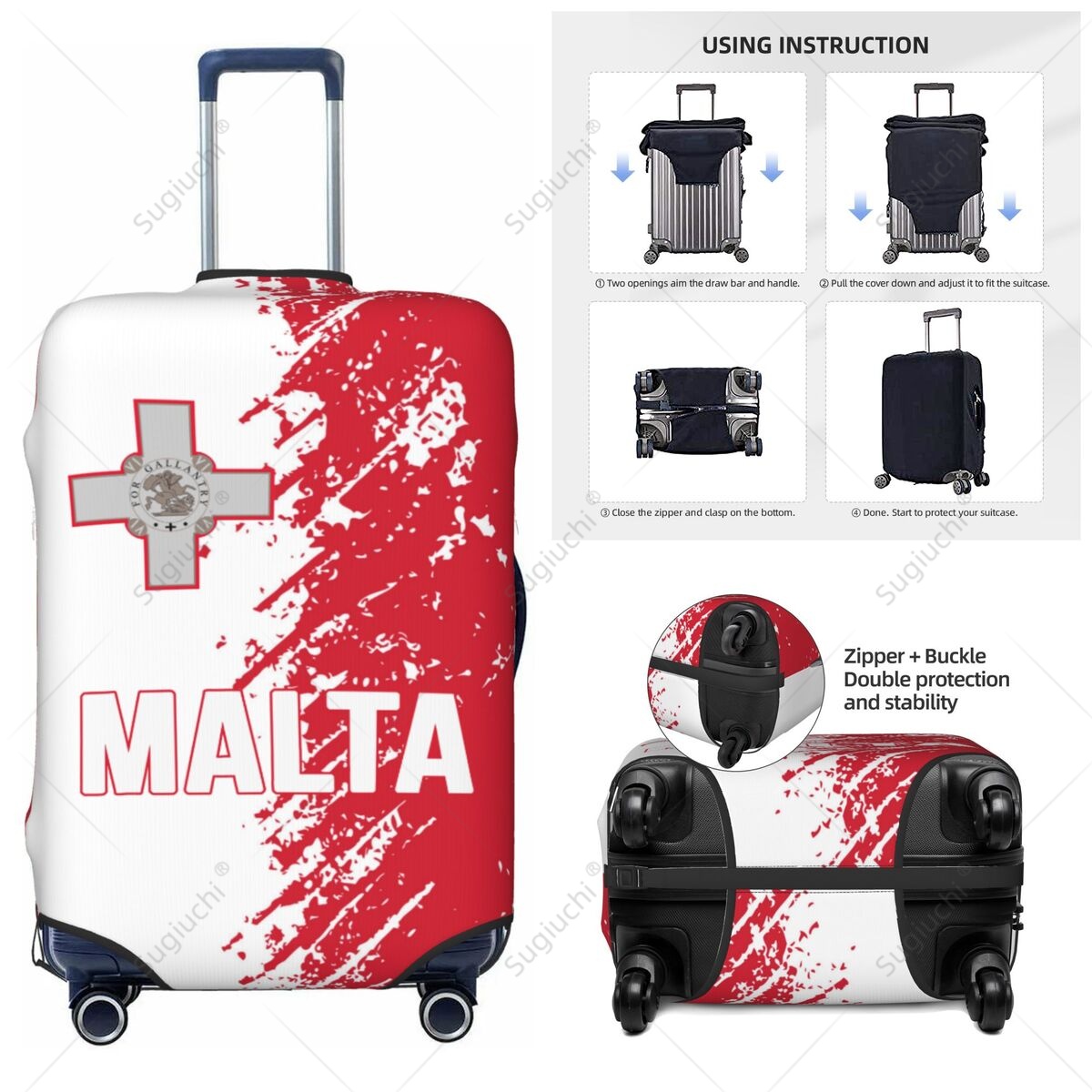 Travel Accessories Malta - Чехол для багажа с флагом Мальта,
