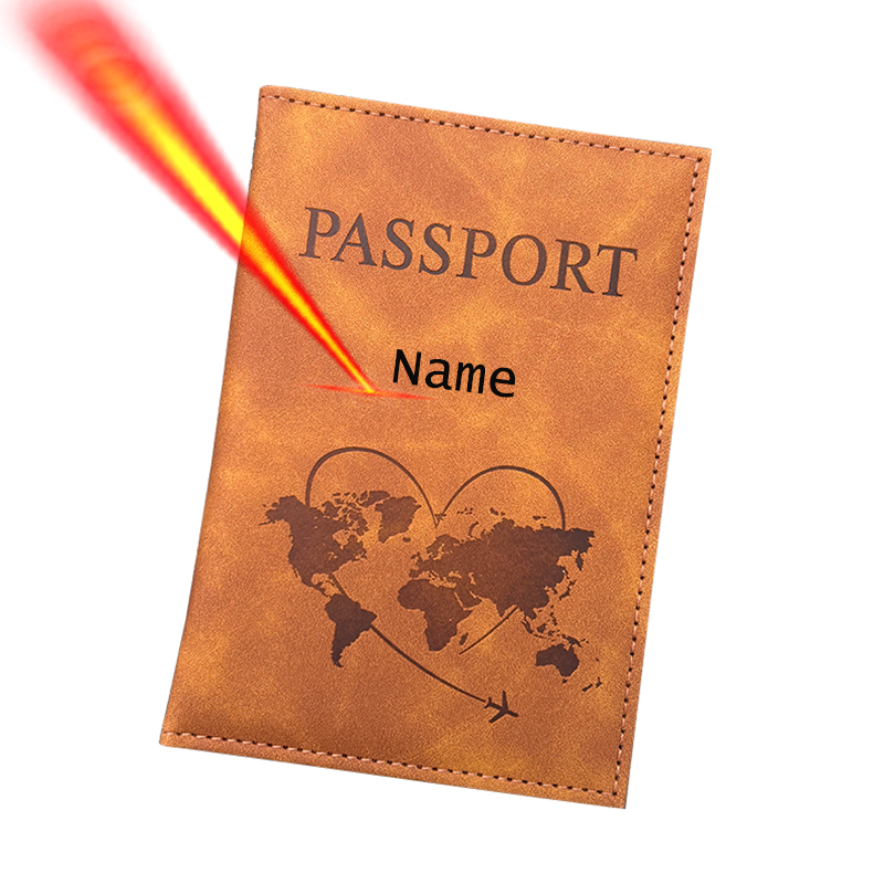 Travel Accessories Gifts For Men - Персонализированный имя, держатель для паспорта, дорожный