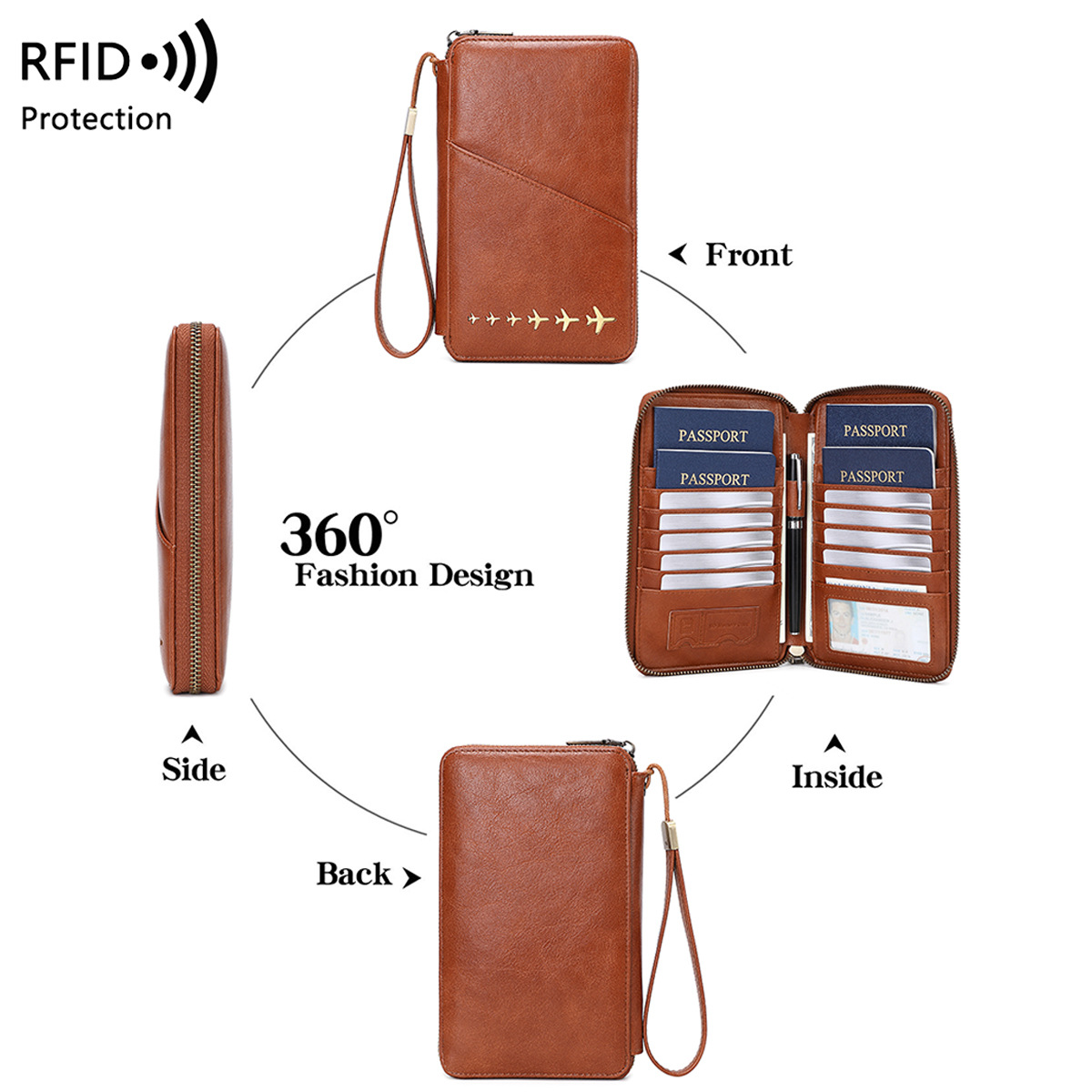 Модный кошелек для паспорта с  – обзор и цена Passport Holder Rfid