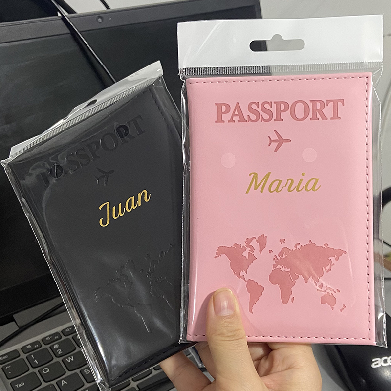 Пользовательское имя золотого  – обзор и цена Passport Holder Rfid